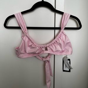 NWT NA-KD Recycled Cut Out Gathered Bikini Top
